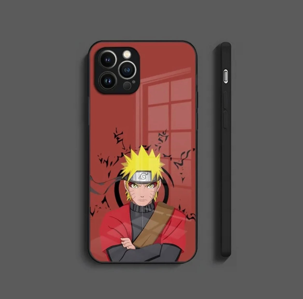 Custodie Naruto per iPhone (vetro temperato)