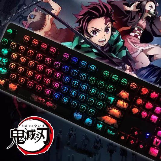 Demon Slayer keyboard keys/caps