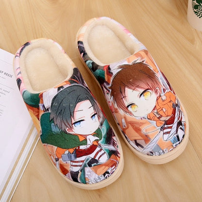 Fluffy anime slippers