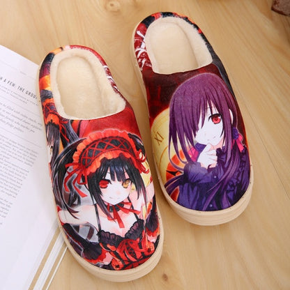 Fluffy anime slippers