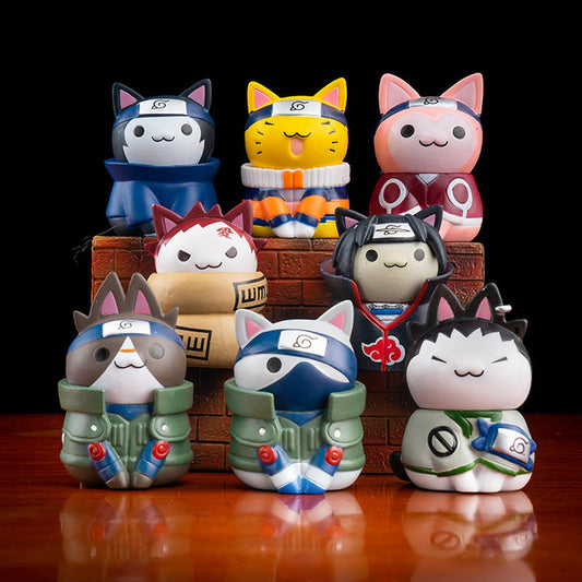 Naruto Mini Cat Figures (8 pieces)