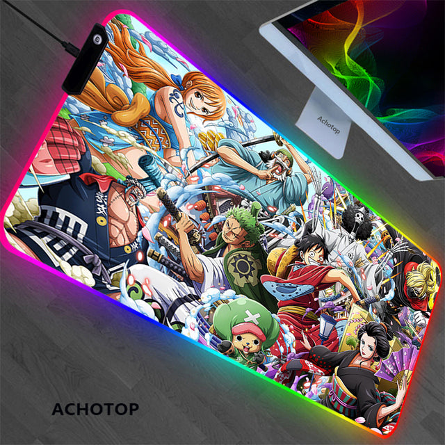 One Piece Logo Mouse Pad Gaming RGB Led (10 Colors) - Official One
