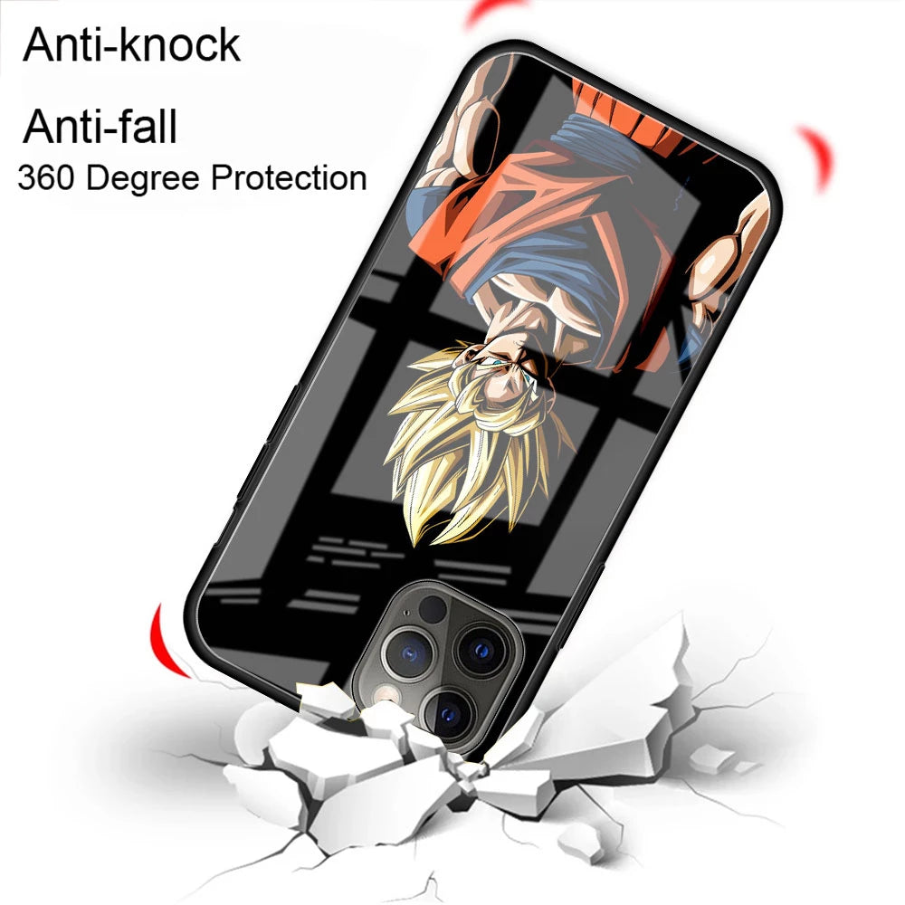 Dragon Ball Handyhüllen für IPhones (Gehärtetes Glas)