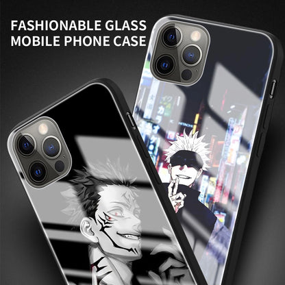 Jujutsu Kaisen Handyhüllen für IPhones (Gehärtetes Glas)